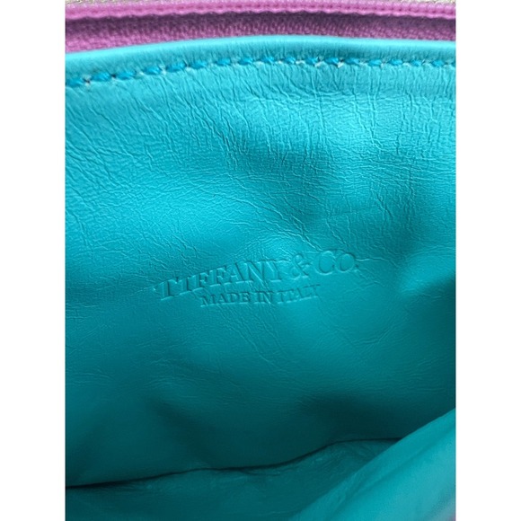 Tiffany & Co. Suede Leather Bucket Bag Pink‎ Metallic Trim Designer Tote - Picture 11 of 15